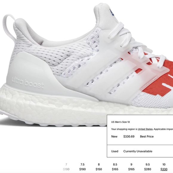 Adidas Ultra Boost Undefeated Limited Edition Size 10